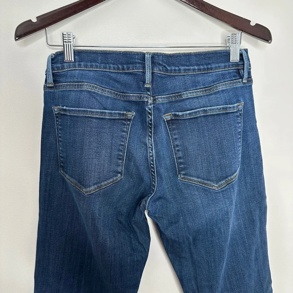 FRAME‎ Le Garcon Jeans Women's Size 27 Blue Denim Mid Rise Slim Fit Pants - Picture 3 of 6